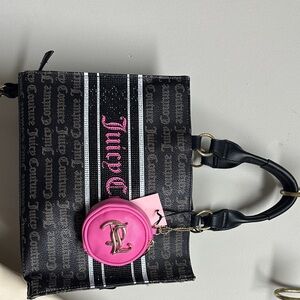 Juicy Couture Black Tote with Pink Logo